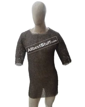 Pin Riveted Brass Maille Made from Brass Rings Chest 40